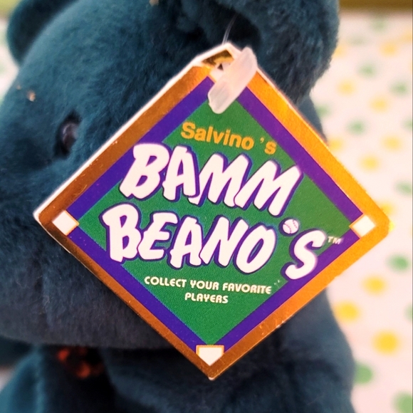 Bamm Beanos Vtg Collectible Cal Ripken Jr Green Bear #8 1998  9" NWT - Picture 3 of 9